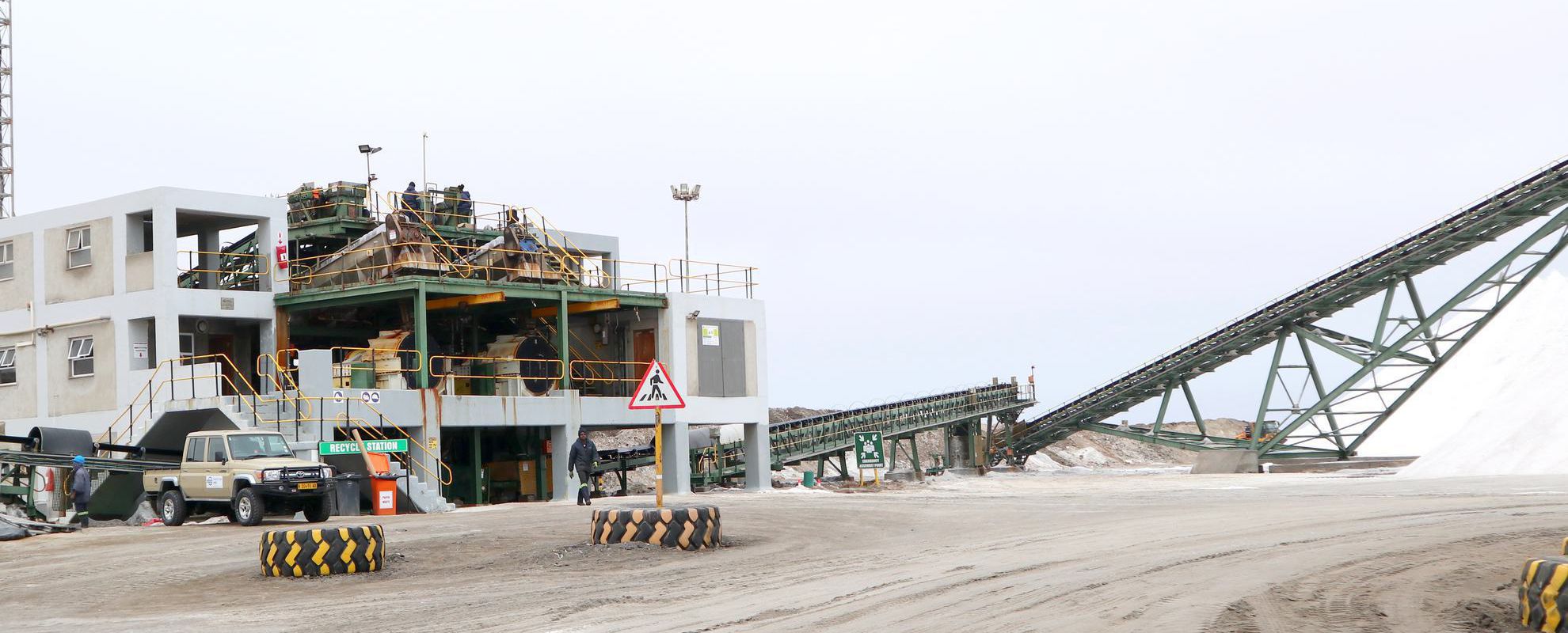 Oil tanker port view